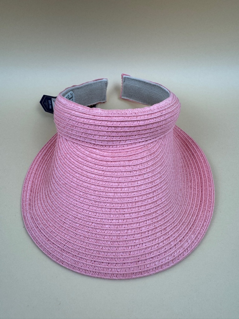 NWT Sun 'N' Sand Women's Pink Straw Sun Visor UPF 50+ Protection Beach Golf Hat - Picture 1 of 6